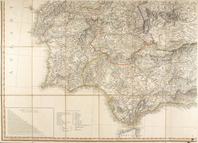 Kort over Spanien siges at være blevet brugt af hertugen af Wellington af English School