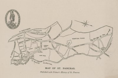 Kort over St Pancras af English School