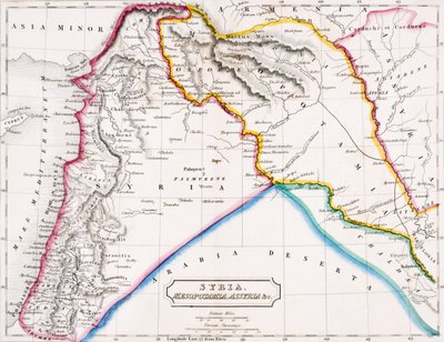 Kort over Syrien, Mesopotamien, Assyrien undc., fra 