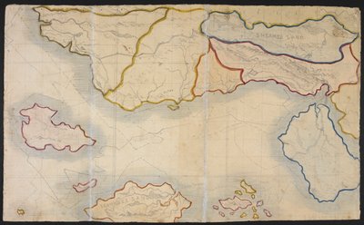 Kort over Verdopolis eller Glasbyen; et imaginært land, illustration fra 