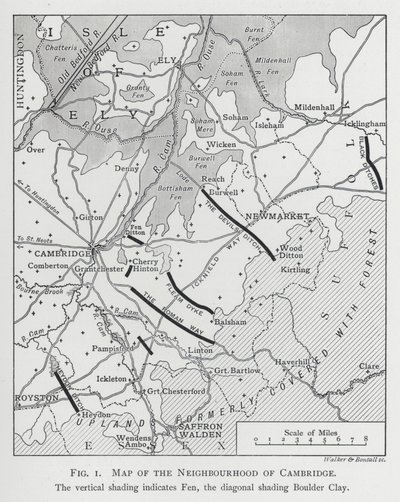 Kort over kvarteret Cambridge (gravering) af English School