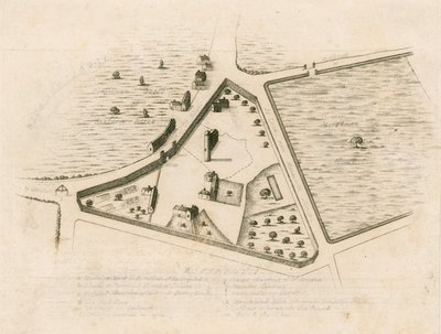 Kort over sognet St Giles in the Fields, London af English School