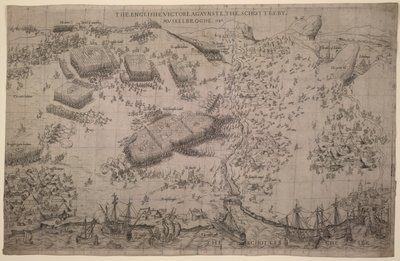 Maps.C.C.5.a.409 Slaget ved Pinkie, ca. 1547-48 (gravering) af English School