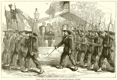 Marts forbi Garibaldi Guard før præsident Lincoln af English School
