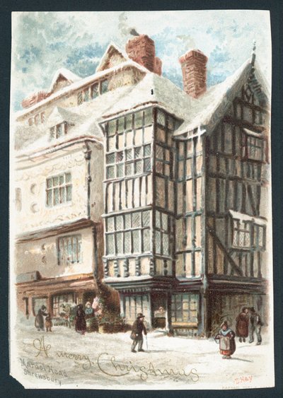 Mardol Head, Shrewsbury, julekort af English School