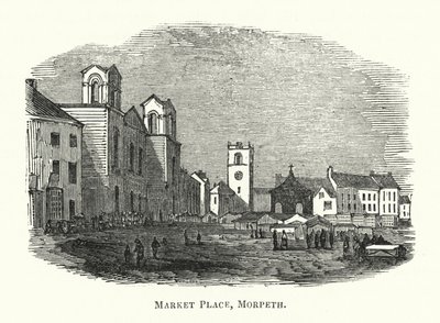 Market Place, Morpeth (gravering) af English School