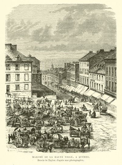 Market of the Upper Town, Quebec City, Canada af English School