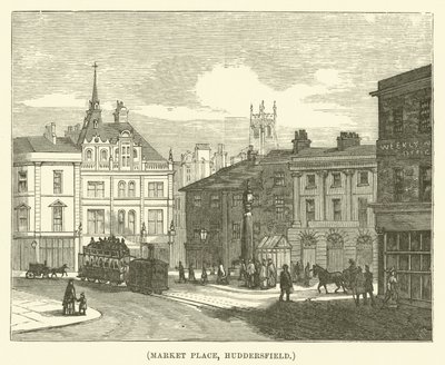 Markedspladsen, Huddersfield (kobberstik) af English School