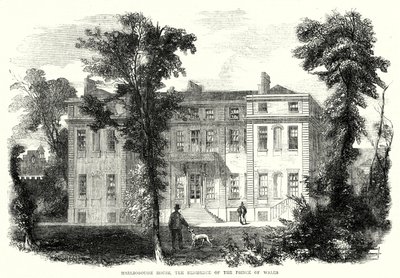 Marlborough House, residensen for prinsen af Wales (gravering) af English School