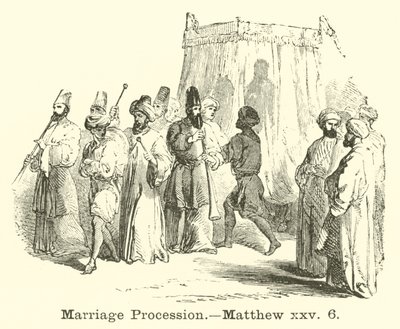 Ægteskabsoptog, Matthew, xxv, 6 af English School