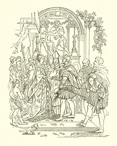 Ægteskab mellem Henrik IV og Mary de Medicis af English School