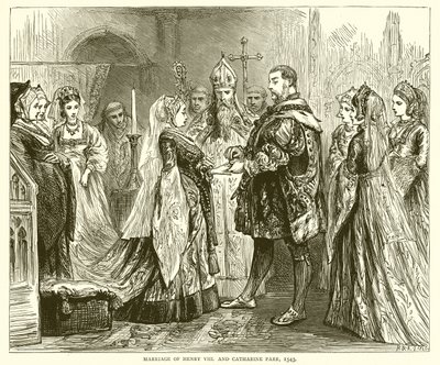 Ægteskab mellem Henry VIII og Catharine Parr, 1543 af English School
