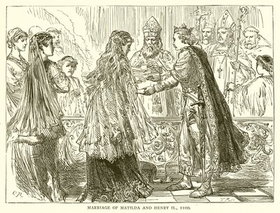 Ægteskab mellem Matilda og Henrik II, 1100 af English School