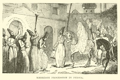 Marriage procession in Persia  af English School