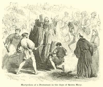 En protestants martyrdød i Queen Marys dage af English School