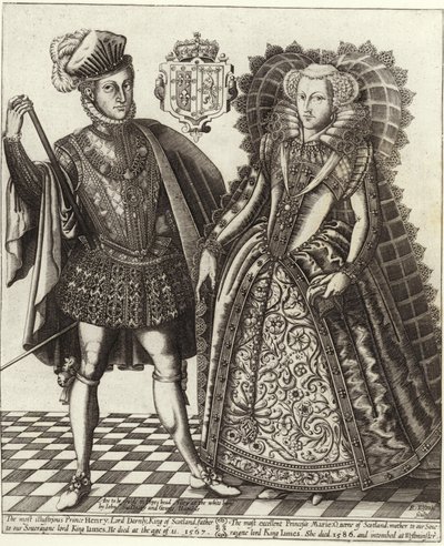 Mary, Queen of Scots, og Henry Stuart, Lord Darnley af English School