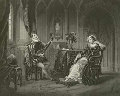 Mary Queen of Scots and her Secretary Chatelar  af English School