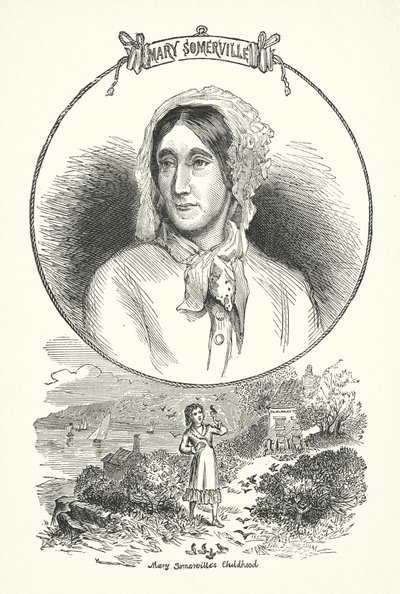 Mary Somerville, skotsk videnskabsmand og forfatter (gravering) af English School