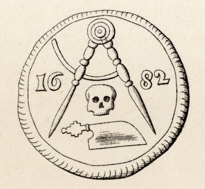 Maestrichts frimurers segl fra Carpenters of Maestricht, dateret 1682, fra 