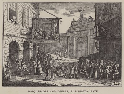 Maskerader og operaer, Burlington Gate (gravering) af English School