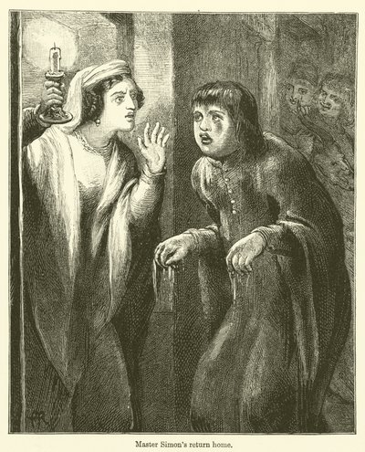 Mester Simons hjemkomst (gravering) af English School