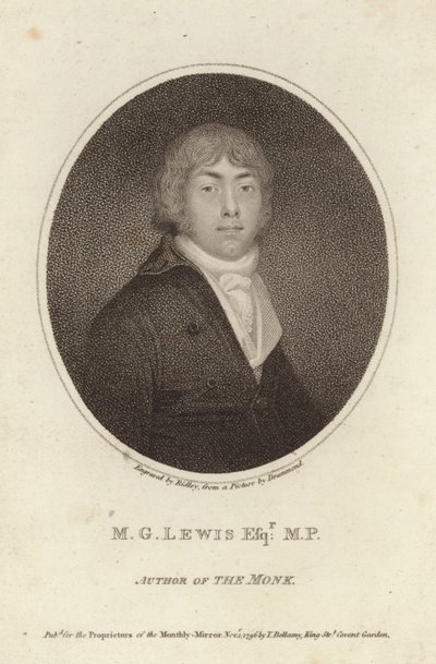 Matthew Lewis, englischer Autor und Politiker von English School