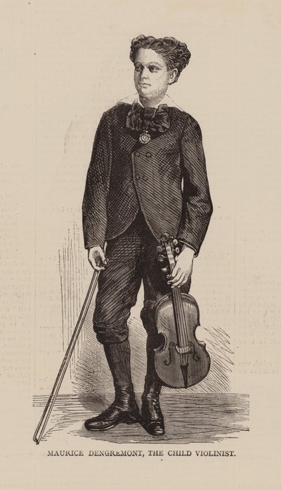Maurice Dengremont, Børneviolinisten (kobberstik) af English School