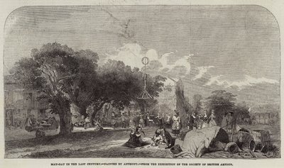 maj-dag i det sidste århundrede (gravering) af English School