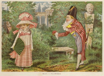 maj: blomster (farve litho) af English School
