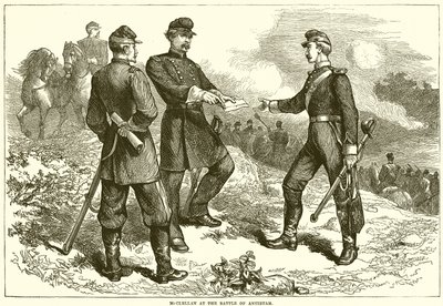 McClellan i slaget ved Antietam af English School