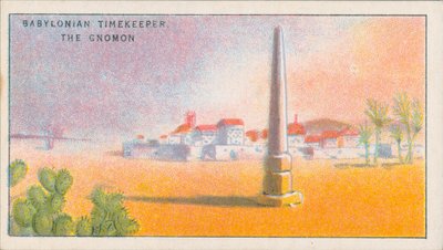 Måling af tid: Gnomon (farvelitografi) af English School