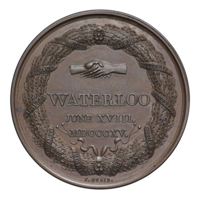 Medalje til minde om slaget ved Waterloo af English School