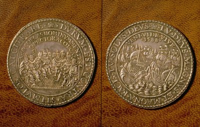 Medalje til minde om den spanske armadas nederlag, 1588 (sølv) af English School