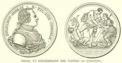 Medalje til minde om sejren ved Culloden af English School