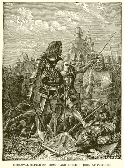 Middelalderslaget om fransk og engelsk - John ved Poitiers af English School