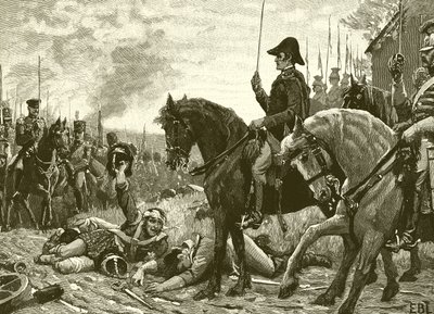 Møde mellem Wellington og Blucher efter slaget ved Waterloo af English School