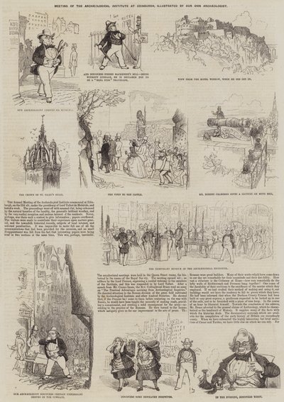 Møde i det arkæologiske institut i Edinburgh (gravering) af English School