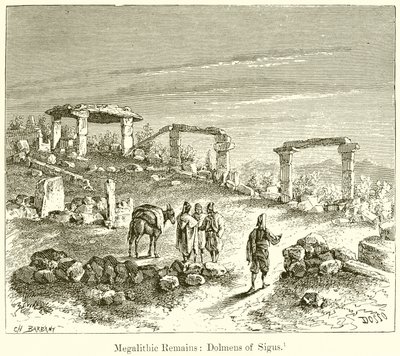 Megalitiske rester: Dolmens of Sigus af English School