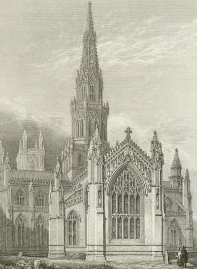 Melrose Abbey, restaureret af English School