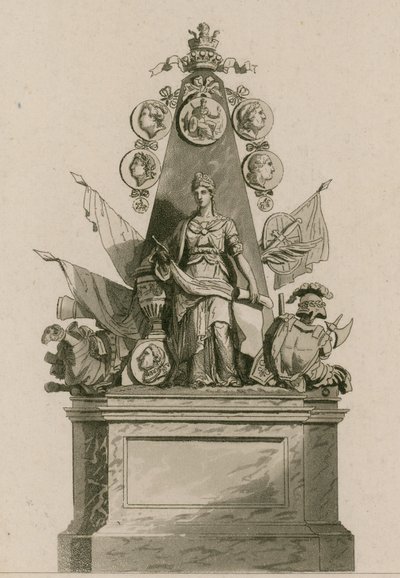 Mindesmærke for Lord Ligonier, Westminster Abbey, London af English School