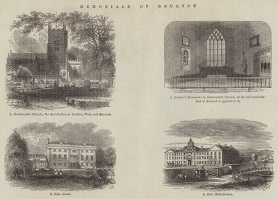 Mindesmærker for Boulton (gravering) af English School