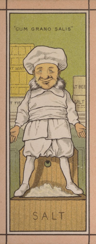 Menu illustration: Salt (farve litho) af English School