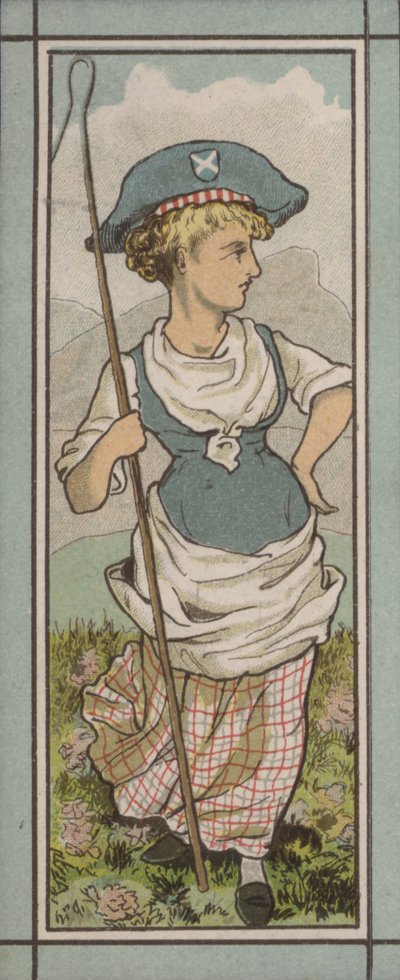 Illustration af menu: Schweiz (farvelitografi) af English School