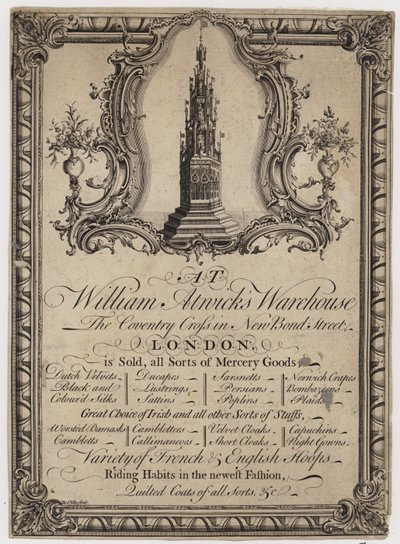 Mercer, William Atwick, handelskort af English School