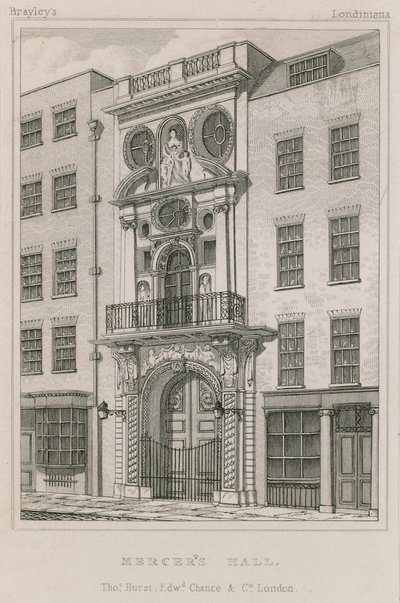 Mercers Hall, Cheapside, London af English School