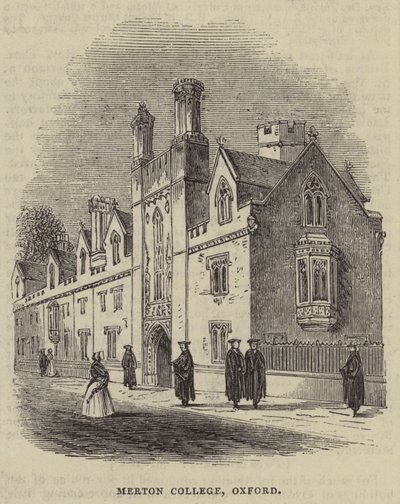 Merton College, Oxford (gravering) af English School