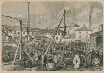 Glass og Elliotts Atlantic Telegraph Cable Works i East Greenwich af English School