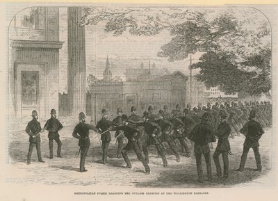 Metropolitan politi lærer cutlass-øvelsen af English School