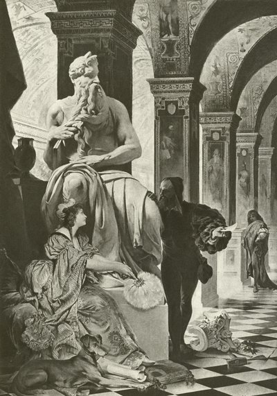 Michael Angelo og Vittoria Colonna (dybtryk) af English School