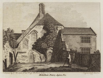 Michelham Priory, Sussex, 1785 af English School
